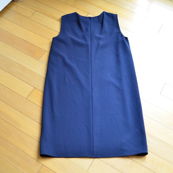 Theory Sleeveless Navy Blue Shift Dress Size 6 - Picture 7 of 9